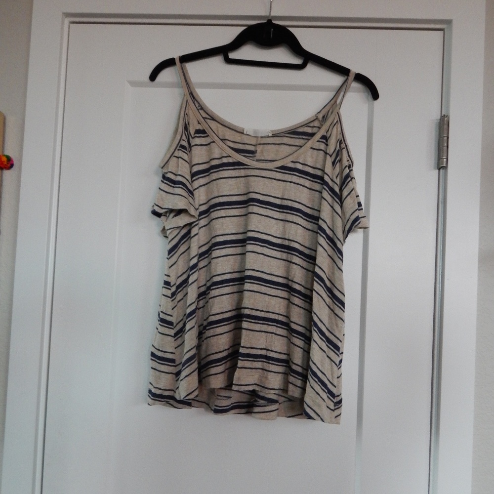 Striped Mock Sleeve Top